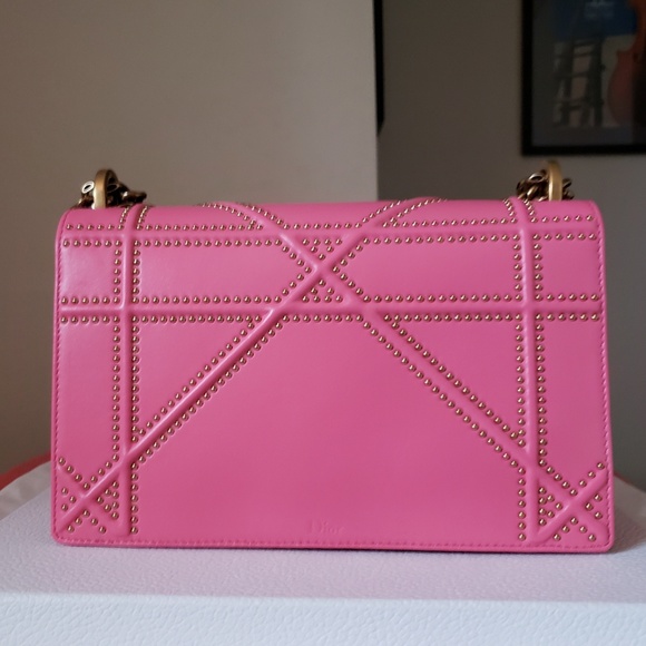 Sold Diorama pink medium gold stud bag handbag - Picture 3 of 7